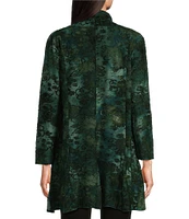 Carolee Knit Tie-Dye Open 3/4 Sleeve Cardigan