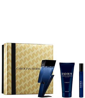 Carolina Herrera Bad Boy Cobalt Men's 3-pc Gift Set