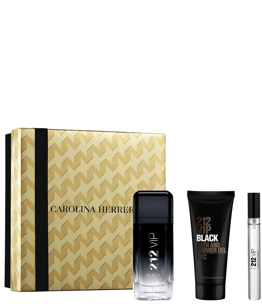 Carolina Herrera 212 VIP Black Men's 3-pc Gift Set
