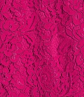 Caroline Rose Lace Round Neck 3/4 Sleeve Shift Dress