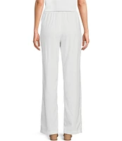 Caroline Rose Linen-Blend Pull-On Straight Leg Pants