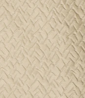 Caroline Rose Plus Shimmering Sands Textured Jacquard Notch Collar Bracelet Sleeve Open-Front Statement Jacket