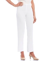 Caroline Rose Matte Crepe Pull-On Straight Leg Pants