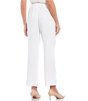 Caroline Rose Matte Crepe Pull-On Straight Leg Pants