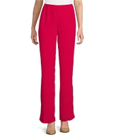 Caroline Rose Matte Crepe Pull-On Straight Leg Pants