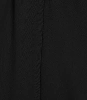 Caroline Rose Matte Crepe Pull-On Straight Leg Pants