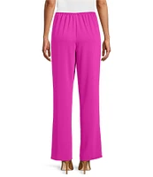 Caroline Rose Matte Crepe Pull-On Straight Leg Pants