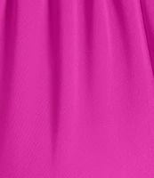 Caroline Rose Matte Crepe Pull-On Straight Leg Pants
