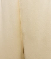 Caroline Rose Soft Satin Coordinating Straight-Leg Pull-On Pants