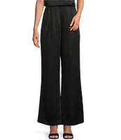 Caroline Rose Soft Satin Wide Leg Pull-On Coordinating Pants