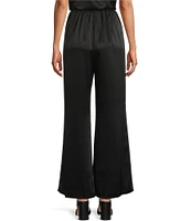 Caroline Rose Soft Satin Wide Leg Pull-On Coordinating Pants