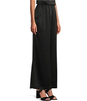 Caroline Rose Soft Satin Wide Leg Pull-On Coordinating Pants