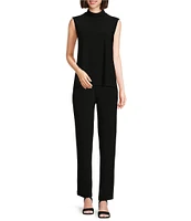 Caroline Rose Stretch Knit Jersey Tapered Leg Pull-On Pants