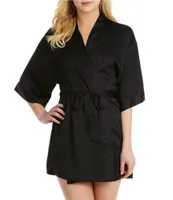 Cassandra Satin Kimono Wrap