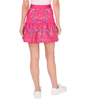 CeCe A-Line Floral Mini Skirt