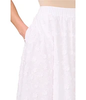 CeCe Floral Embroidered Midi A-Line Skirt