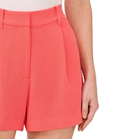 CeCe High Waisted Crepe Pleated Shorts