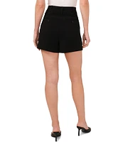 CeCe High Waisted Crepe Pleated Shorts