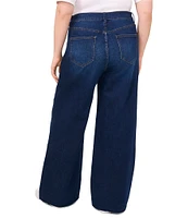 CeCe Plus Size High Rise Wide Leg Jeans