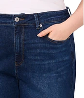 CeCe Plus Size High Rise Wide Leg Jeans