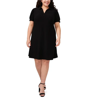 CeCe Plus Size Short Sleeve V Neck Dress