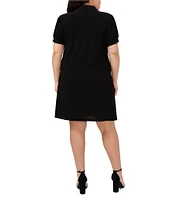 CeCe Plus Size Short Sleeve V Neck Dress