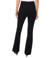 CeCe Ponte High Rise Princess Seam Flat Front Flare Pants