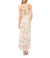 CeCe Sleeveless Floral Open Back Maxi Dress