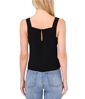 CeCe Square Neck Sleeveless Blouse