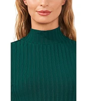 CeCe Turtleneck Sleeveless Ribbed Knit Tank Top