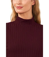 CeCe Turtleneck Sleeveless Ribbed Knit Tank Top