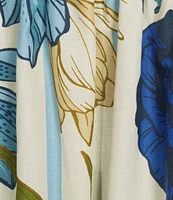 CeCe Woven Floral Print Square Neck Sleeveless Midi Dress