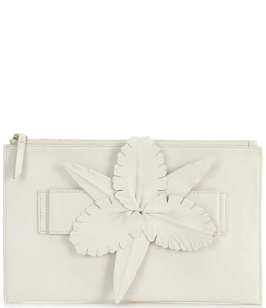 Cecelia New York Stroll Leather Floral Clutch
