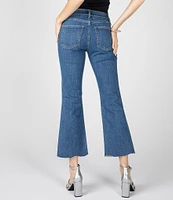 Ceros Jeans Mid Rise Flared Leg Cropped Jeans