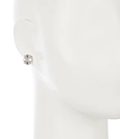 Cezanne Baguette Cross Stud Earrings