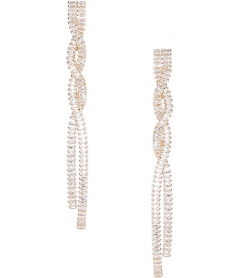 Cezanne C Braid CZ Drop Earrings