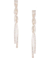 Cezanne C Braid CZ Drop Earrings