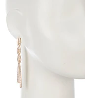 Cezanne C Braid CZ Drop Earrings