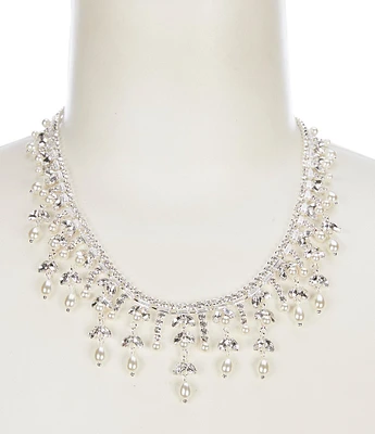 Cezanne Briana Crystal Pearl Statement Necklace