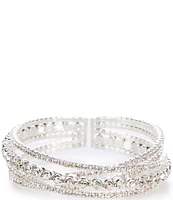 Cezanne Crossover Crystal Statement Cuff Bracelet