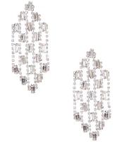 Cezanne Crystal Checkboard Chandelier Earrings