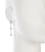 Cezanne Crystal Daisies Linear Earrings