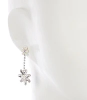 Cezanne Crystal Daisy Linear Earrings