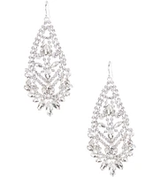 Cezanne Crystal Lace Teardrop Chandelier Earrings