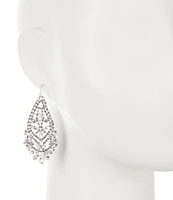 Cezanne Crystal Lace Teardrop Chandelier Earrings