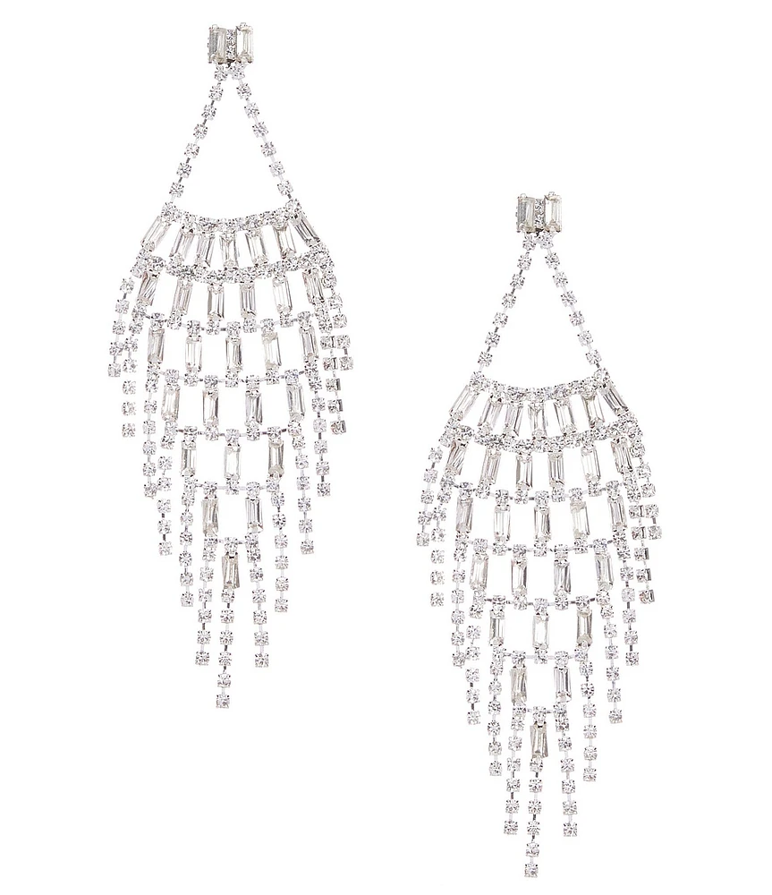 Cezanne Crystal Net Chandelier Earrings