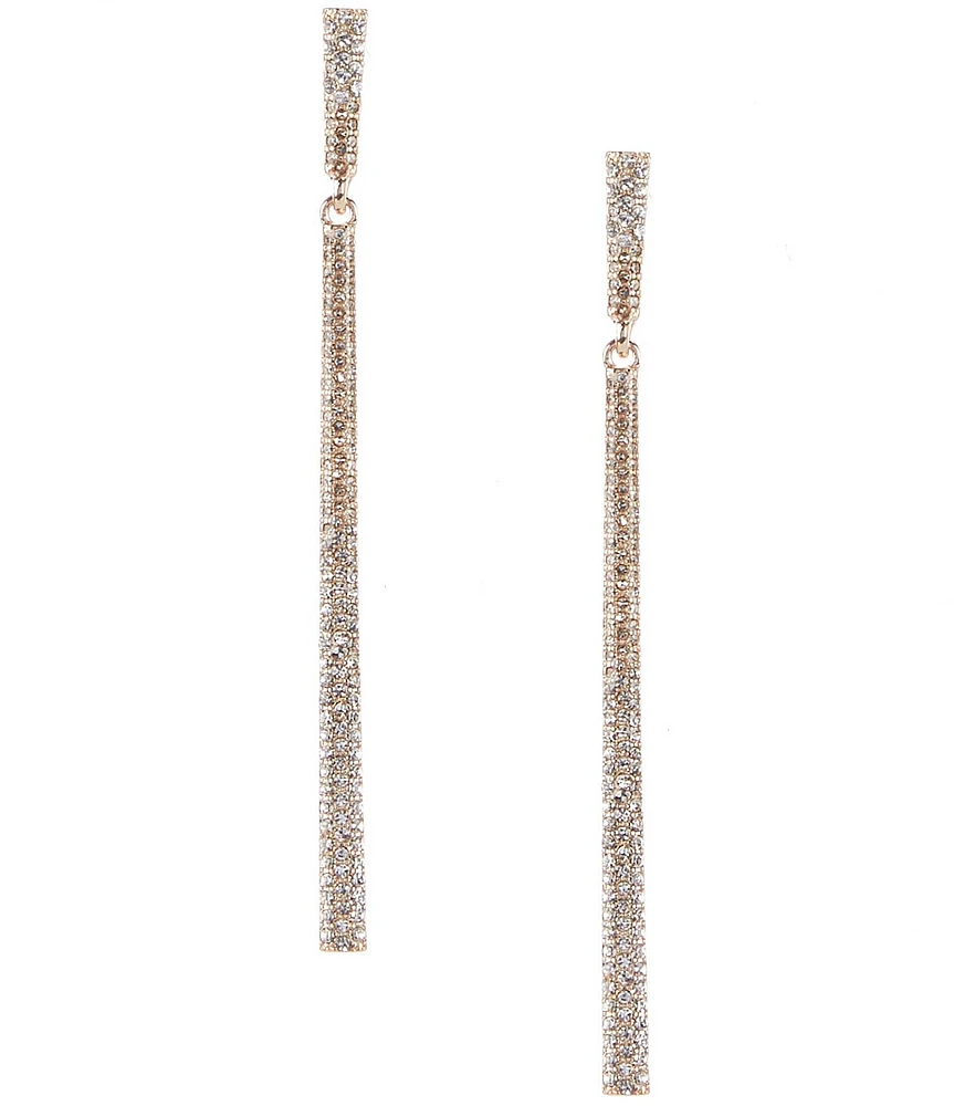 Cezanne Crystal Pave Stick Linear Earrings