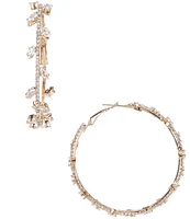 Cezanne Crystal Vine Hoop Earrings