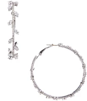 Cezanne Crystal Vine Hoop Earrings