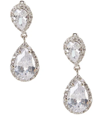 Cezanne CZ Mini Pear Crystal Drop Earrings